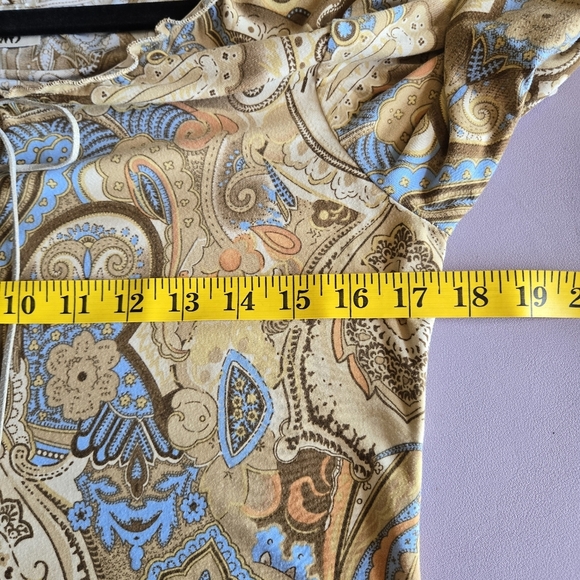 Janana's Top‎ Women's M Vtg Y2K Retro 70s Paisley Boho Eclectic Western Festival - Picture 10 of 11